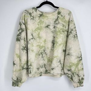 Lululemon green/white marble/ tie dye sweatshirt
